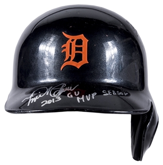 2013 Miguel Cabrera Game Used, Signed & Inscribed Detroit Tigers Road Batting Helmet Photo Matched to 8 Games (MLB Authenticated, JSA & Resolution Photomatching)